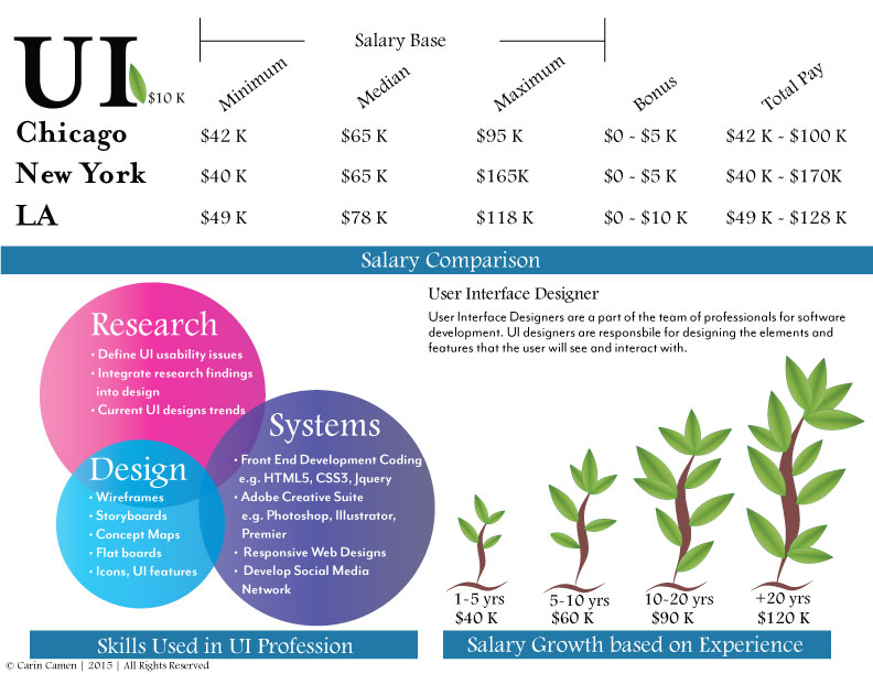UI salary information design.