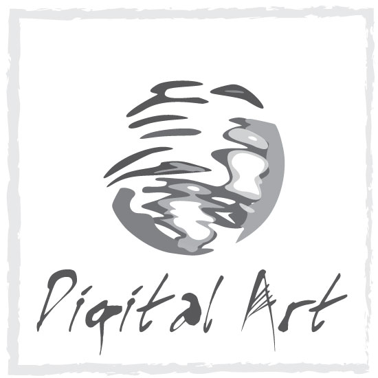 Line style icon for Digital Art.
