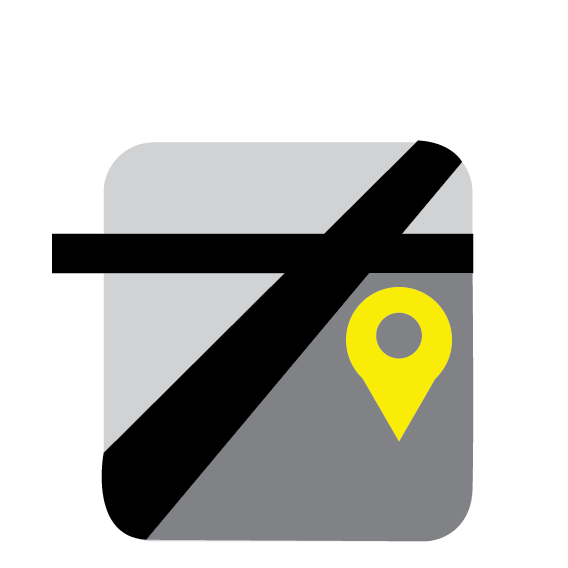 Material Design Icon for map with grey background.