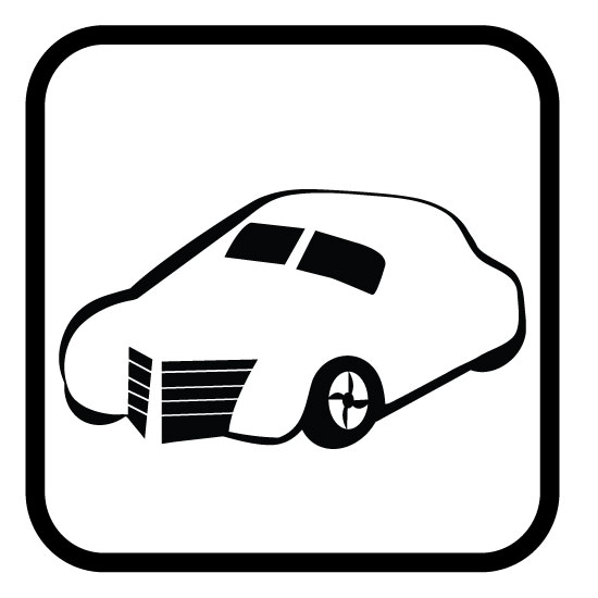Symbols icon of car with fat tires.