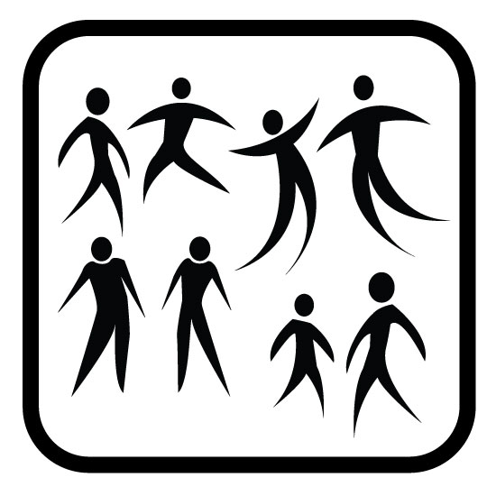 Symbols icon of abstract people.