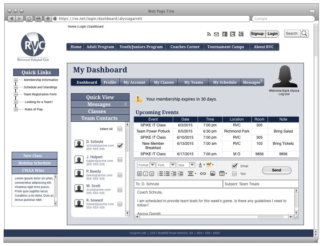 RVC Dashboard.